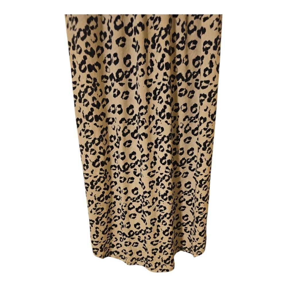 BANANA REPUBLIC Crossback Midi Dress‎ Navy Off White Leopard Print - Size Large - Picture 7 of 12